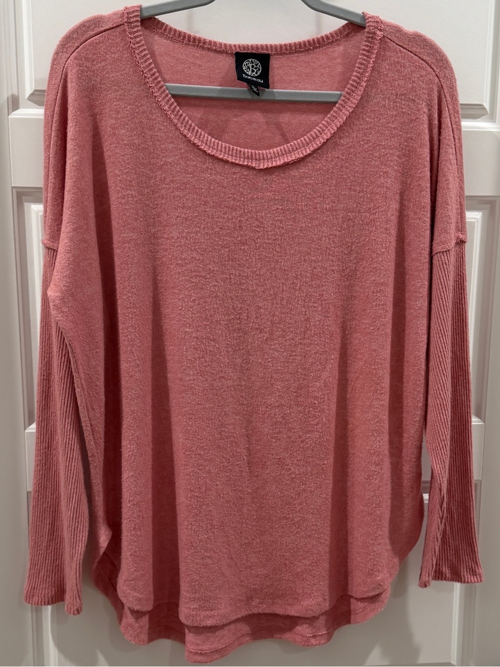 Bobeau Rose Pink Lightweight Knit Top